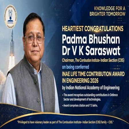 congratulates Dr VK Saraswat